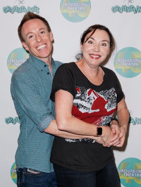 Scott Kolanich hugging his wife Stephanie Courtney.